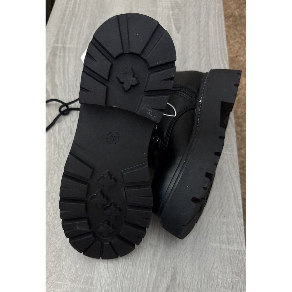Wild Fable Logan Black Lug Combat Boots with Memory Foam Insole Size 8.5 - Picture 3 of 4